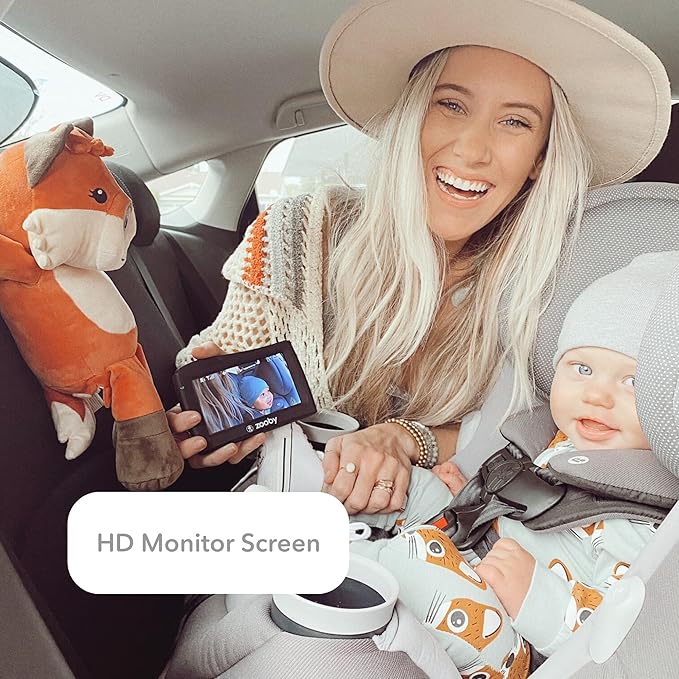 zooby Car Baby Monitor Helps Reduce Distracted Driving! Our Cuddly Plush Monitor That Babies Love Serves as a Soothing Companion for Baby so You Can Drive with Complete Peace of Mind - Jordan Giraffe