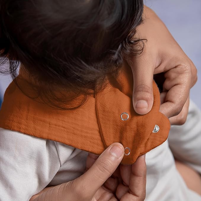 Muslin Baby bibs for drooling and teething, 100% cotton, Bibs for baby girl, Muslin bibs for boys (8 Pack)