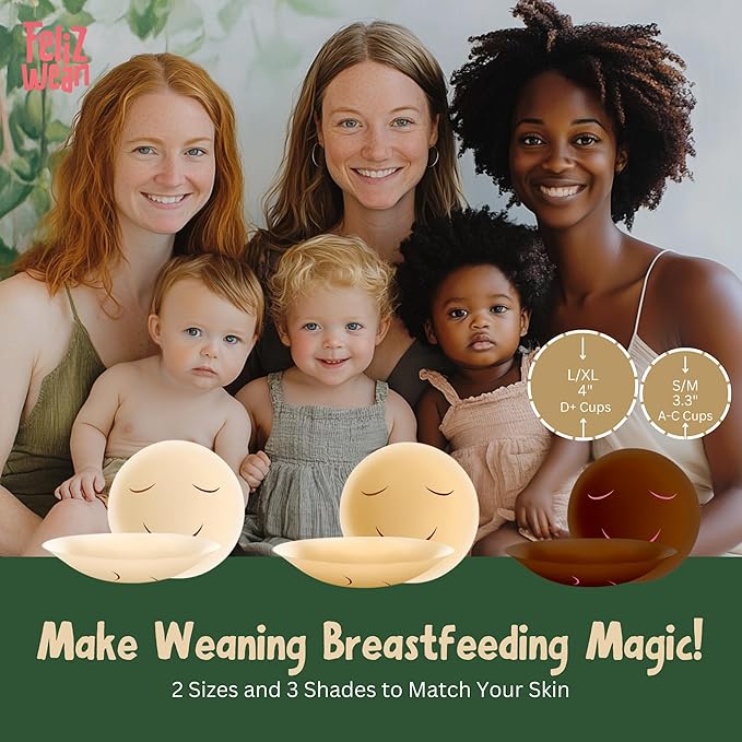 Weaning Breastfeeding 3.3" Nipple Covers for Toddlers– Breastfeeding Weaning Nipple Shields, Breast Nursing
