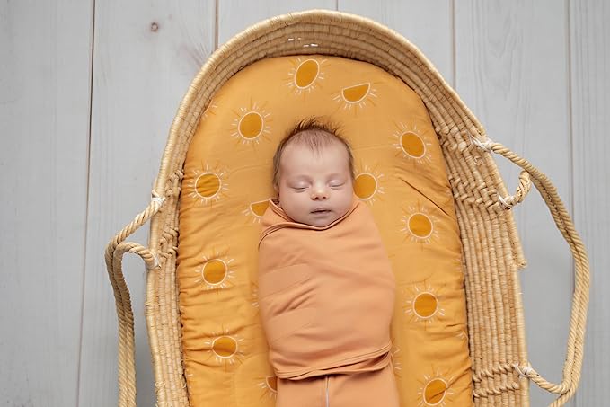 LullaBaby "Double Dream Swaddle: Exclusive Dual Wing Design, Pediatrician-Endorsed, Ultra-Soft Cotton, 0-2 Months, 6-14 lbs - Sandstone