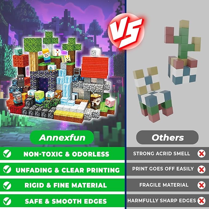 Magnetic Blocks - 400PCS Magnetic Building Blocks Toys Forest Portal, Magnetic Tiles Kids Build Cubes 2025 Upgraded STEM Game Toys, Christmas Birthday Gifts for Boys & Girls Ages 3+