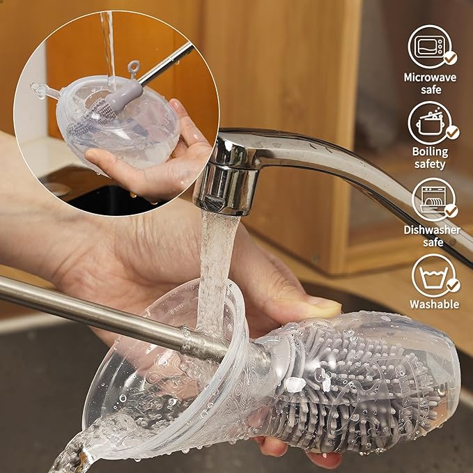 haakaa Manual Breast Pump for Breastfeeding 4oz/100ml and Shell Wearable Manual Breast Pump 2.5oz/75ml Combo, Food-Grade Silicone