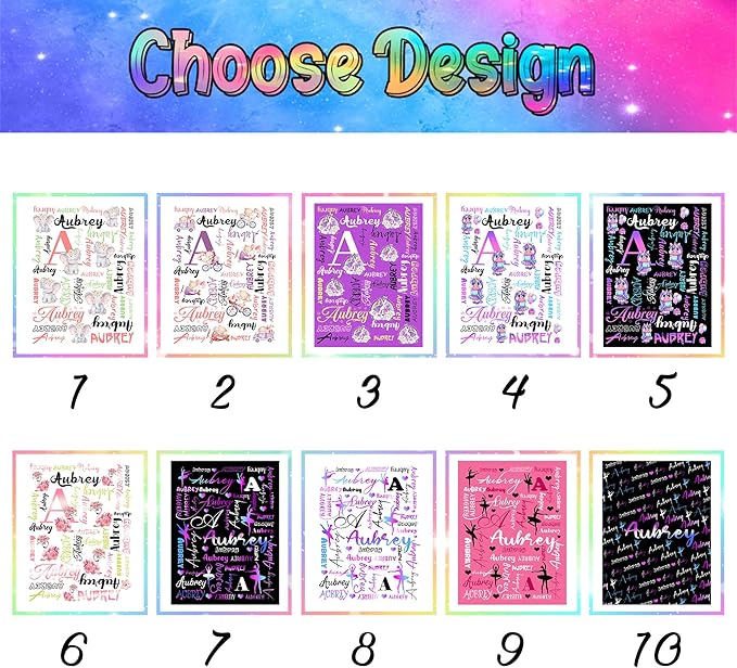 Personalized Name Toddler Blanket for Baby Kids, Cute Elephant Blankets for Daughter Son Granddaughter Grandson, Customized Name Blanket for Christmas Birthday, Baby Girl Boy Newborn Essentials