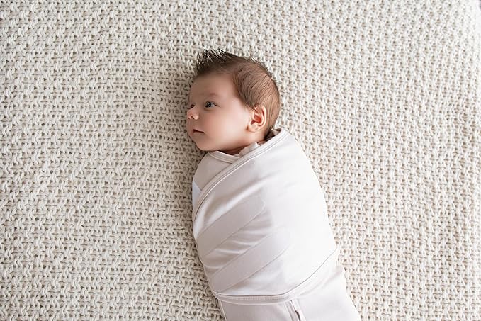 LullaBaby "Double Dream Swaddle: Exclusive Dual Wing Design, Pediatrician-Endorsed, Ultra-Soft Cotton, 0-2 Months, 6-14 lbs - Primrose Pink