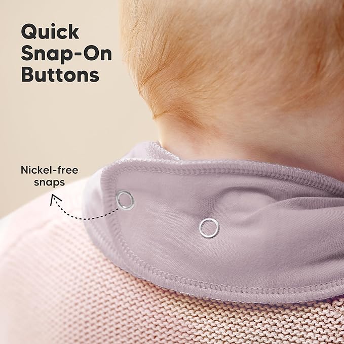 8-Pack Organic Baby Bandana Bibs for Girls - Super Absorbent Triangle Baby Bibs for Drooling and Teething Infant, 100% Cotton Extra Soft for Newborn, Infant 0-36 Months (Dew)