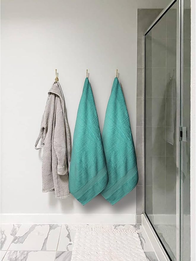 100% Cotton Luxury Bath Sheets - Pack of 2 (35" x 70") | Super Soft, Quick-Dry & Highly Absorbent Towels for Bathroom, Home, Spa & Gym (Turquoise)