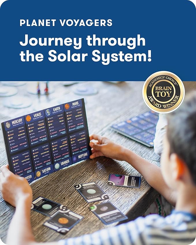 SimplyFun Planet Voyagers - Astronomy Children’s Game - Helps Teach Reading & Science Skills - 3rd to 5th Grade Level - 2-5 Players, for Ages 8 & Up