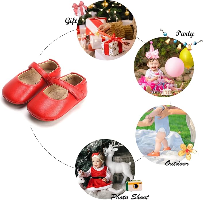 Soft Sole Baby Shoes - Infant Baby Walking Shoes Moccasins Rubber Sole Crib Shoes