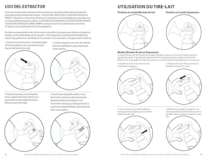 Dr. Brown's Manual Breast Pump with SoftShape 100% Silicone Shield (B,25mm flange) & Anti-Colic Options+ Wide-Neck Baby Bottle 5 oz/150 mL,with Level 1 Slow Flow Nipple