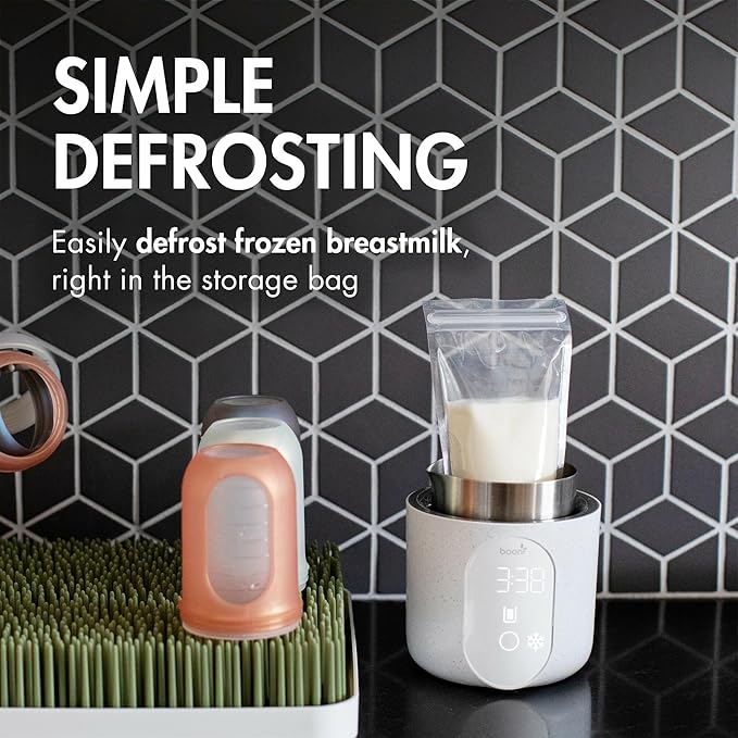 Boon Tempro Direct Heat Breastmilk Warmer - Retains Nutrients in Baby Formula and Breastmilk - Quick Liquid Warmer with Real Time Temp Reading - Breastfeeding Essentials