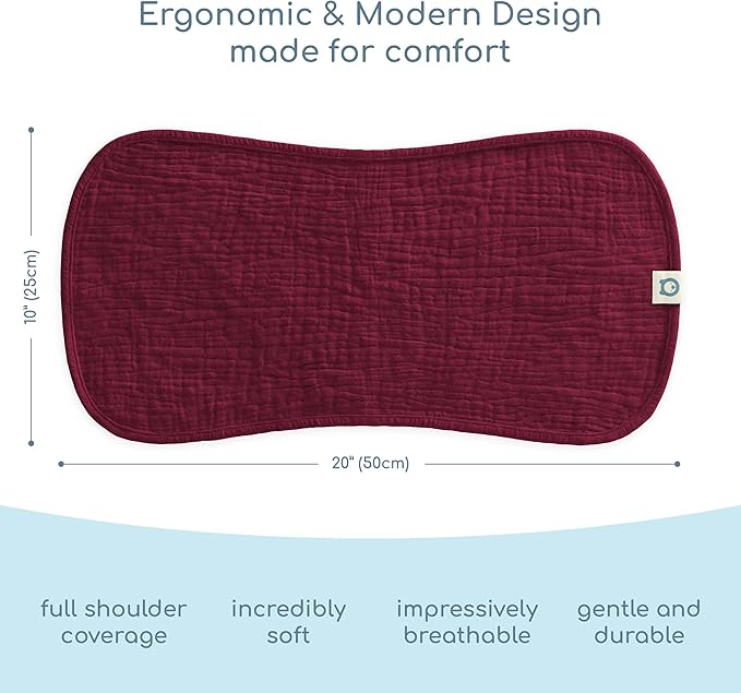 Muslin Burp Cloths Set, 6 Pieces, 100% Organic Cotton Hand Washcloths for Baby Boys and Girls Extra Absorbent and Soft Burping Rags (Florals - Multi Colored)