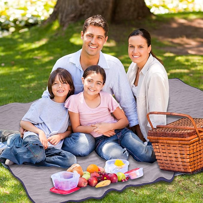 Waterproof Warm Fleece Outdoor Blanket Extra Large Lightweight Portable with Carry Bag for Stadium, Picnic, Camping, Beach, Dogs, Sofa