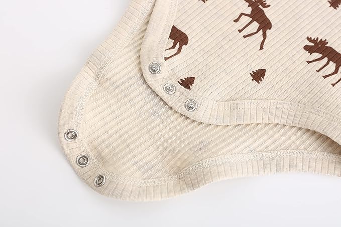 Kiddiezoom Newborn Baby Unisex Cotton One-Piece Bodysuits Baby Gift 5-Pack Baby Clothes