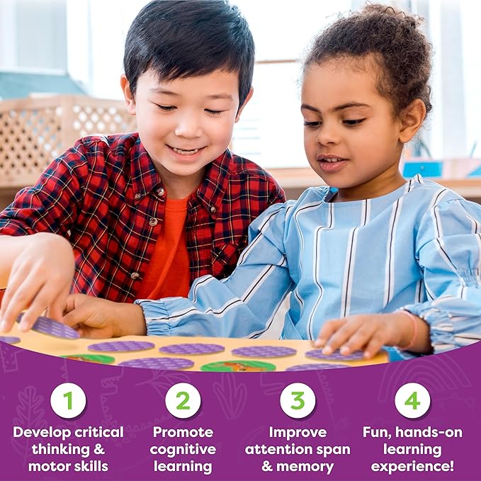 Dinosaur Toys for Kids 3-5 Matching Game - 32pc Dinosaur Games for Kids Memory Game - Kindergarten Preschool Educational Toys - Gifts for 3 Year Old Boys & Girls