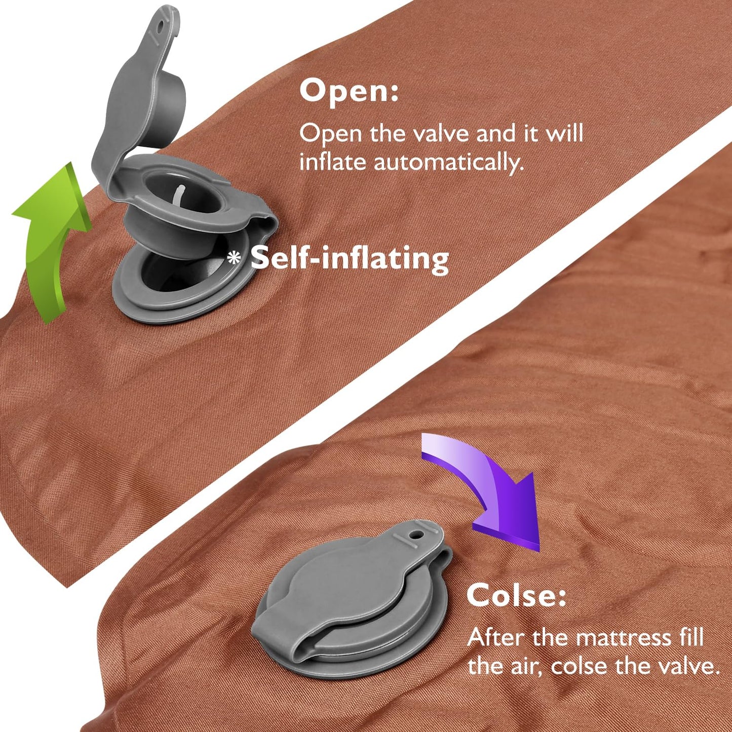 Baby Play Mat, 43x43 Inch Thicken Portable Self-Inflating Playmat for Kids Teepee Tent, Cushion Baby Mat for Floor, Tummy Time Mat with Travel Bag