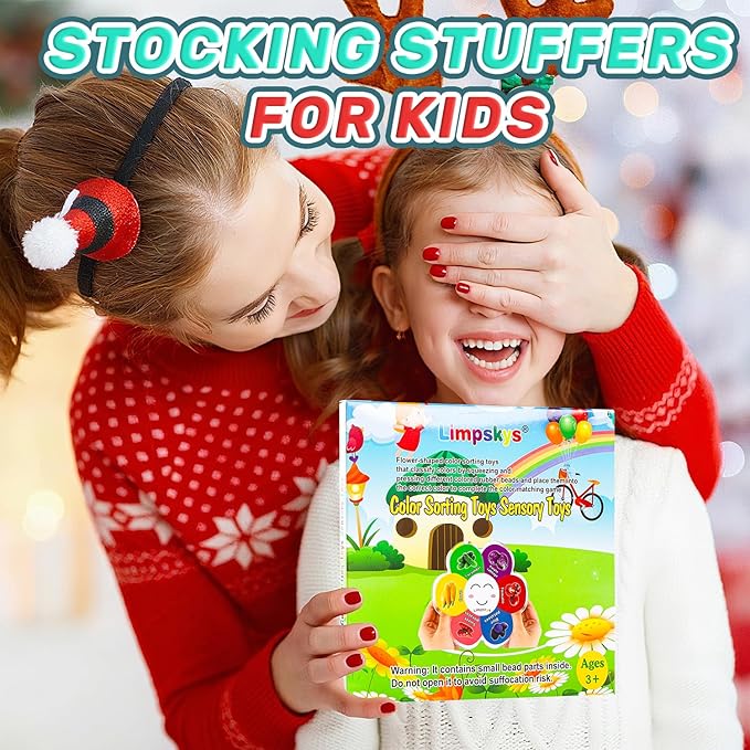 Color Sorting Sensory Toys, Sensory Toys for Toddlers, Sensory Calming Tools for Kids, Quiet Fidget ,Color Matching Game (Multicolor- Vegetable)