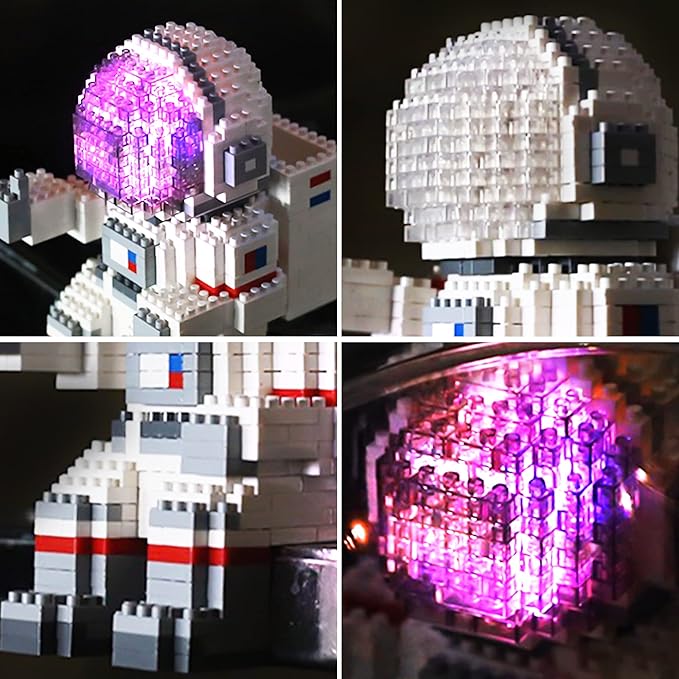 Finger Rock Astronaut Mini Building Blocks Micro Building Kits for Adults Teens 14+ Space Toys Gifts - Compatible with Nano(1008 Pieces)