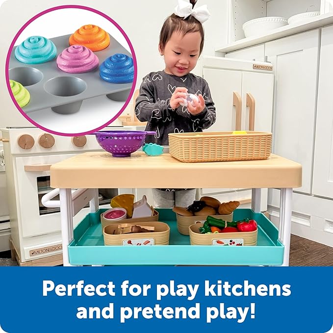 Learning Resources Smart Snacks Shape Sorting Cupcakes,17 Pieces, Ages 18 Months+, Fine Motor, Color & Shape Recognition