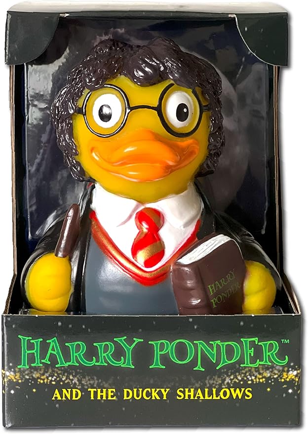 CelebriDucks - Harry Ponder - and The Ducky Shallows - Floating Rubber Ducks - Collectible Bath Toy Gift for Kids & Adults of All Ages