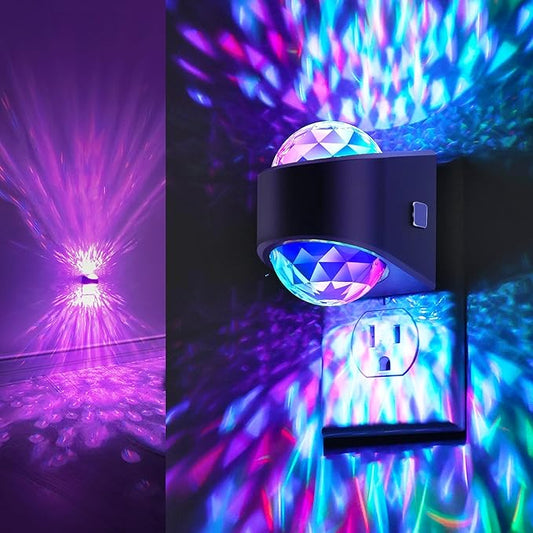 Night Lights Plug into Wall, Star Projector for Bedroom, Night Light Projector for Kids, 9-Color RGB Galaxy Nightlight with Dusk to Dawn Sensor for Bathroom, Home Gaming Room Decor Gifts
