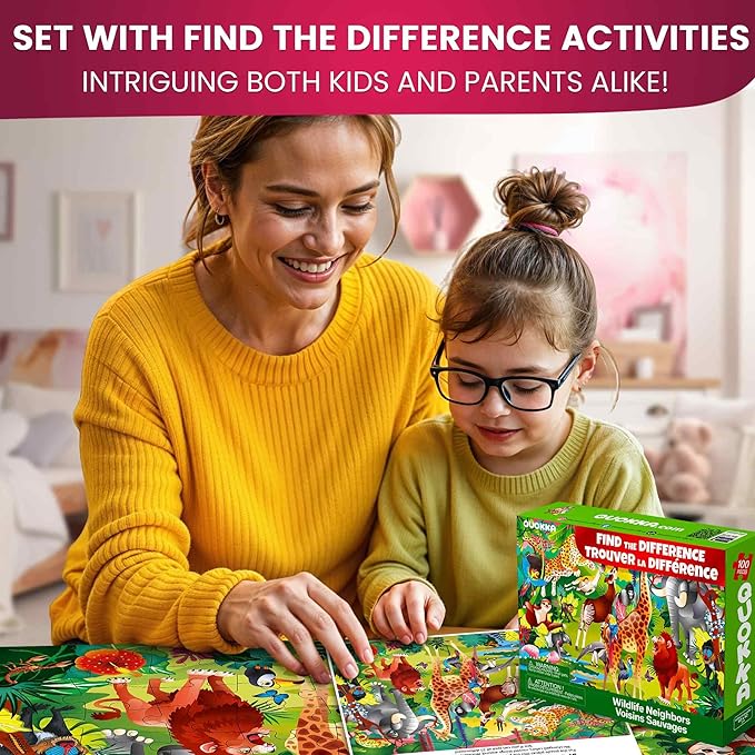 QUOKKA 100 Piece Puzzles for Kids Ages 8-10 - 3 X Set Puzzles for Kids Ages 4-6 - Toy for Learning Animals and Cars for 5-8 Year Old – Toddler Game Gift for Boy and Girl