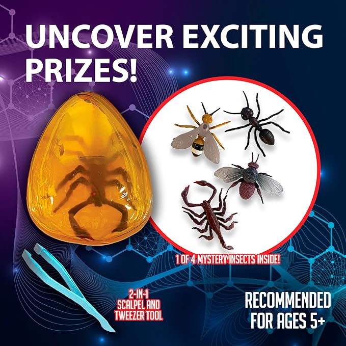 Discover-It Dissection Kit for Kids, Synthetic Amber Science Lab Kit to Learn About Insects, Science Toys for Kids Ages 5 and Above