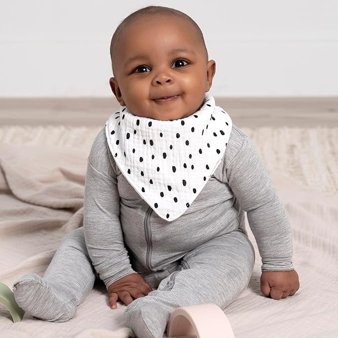 Gerber unisex-baby Muslin Bandana Bibs