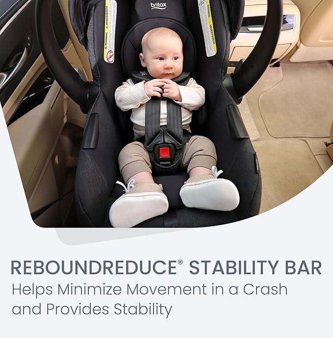 Britax Willow Brook S+ Travel System, Infant Car Seat and Stroller Combo with Alpine Base, ClickTight Technology, SafeWash Insert and Cover, Raven Black