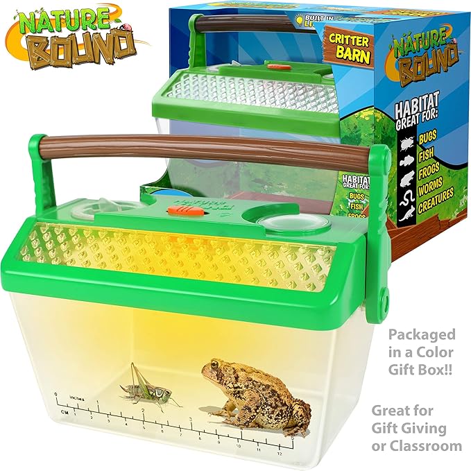 Nature Bound Bug Catcher Critter Barn Habitat | Bug Catcher Kit for Kids | Outdoor Nature Exploration Toys | Indoor/Outdoor Insect Collecting with Light Kit | STEM Toy for Boys & Girls Ages 3+