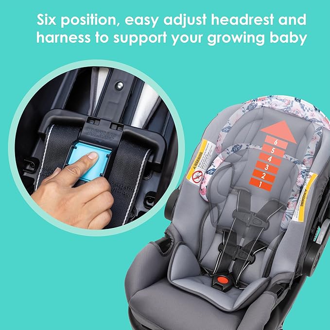 Baby Trend EZ Ride SE Travel System with Secure-Lift Infant Car Seat, Bluebell
