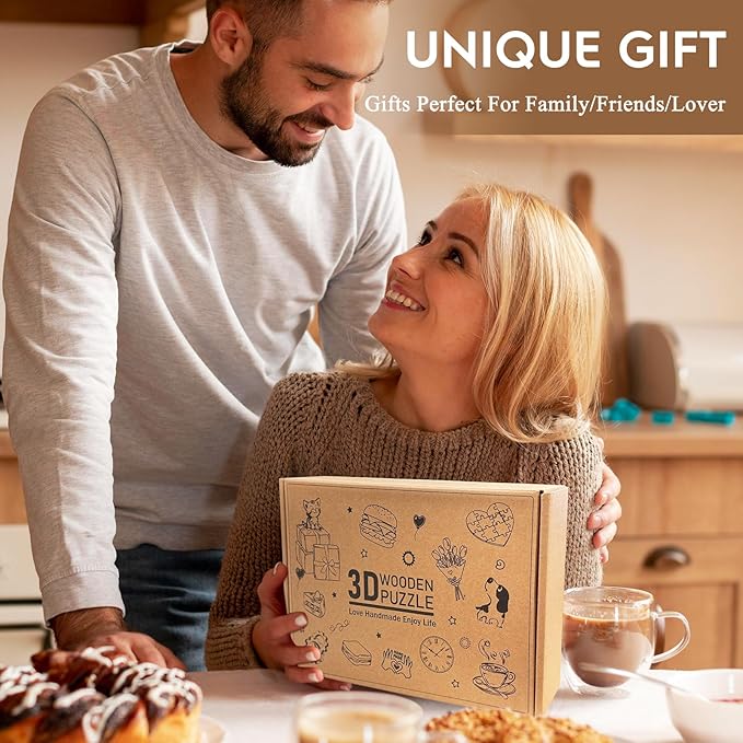 3D Puzzle for Adults Clock - Parrot Wall Clock Design Model Kit-Mechanical DIY Pendulum Clock with Roman Numerals- Desk Home Office Decor Personalized Gift for DIY Lovers