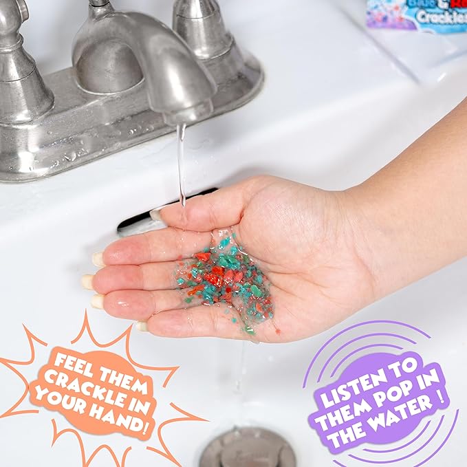 Tub Works® Bath Crackles Bath Toy, Variety 12 Pack | Nontoxic & Fragrance-Free | Makes Bath Water Crackle & Pop for a Unique Kids Bath | Swirl Water for Fizzy Fun | Sensory Kids & Toddler Bath Toys