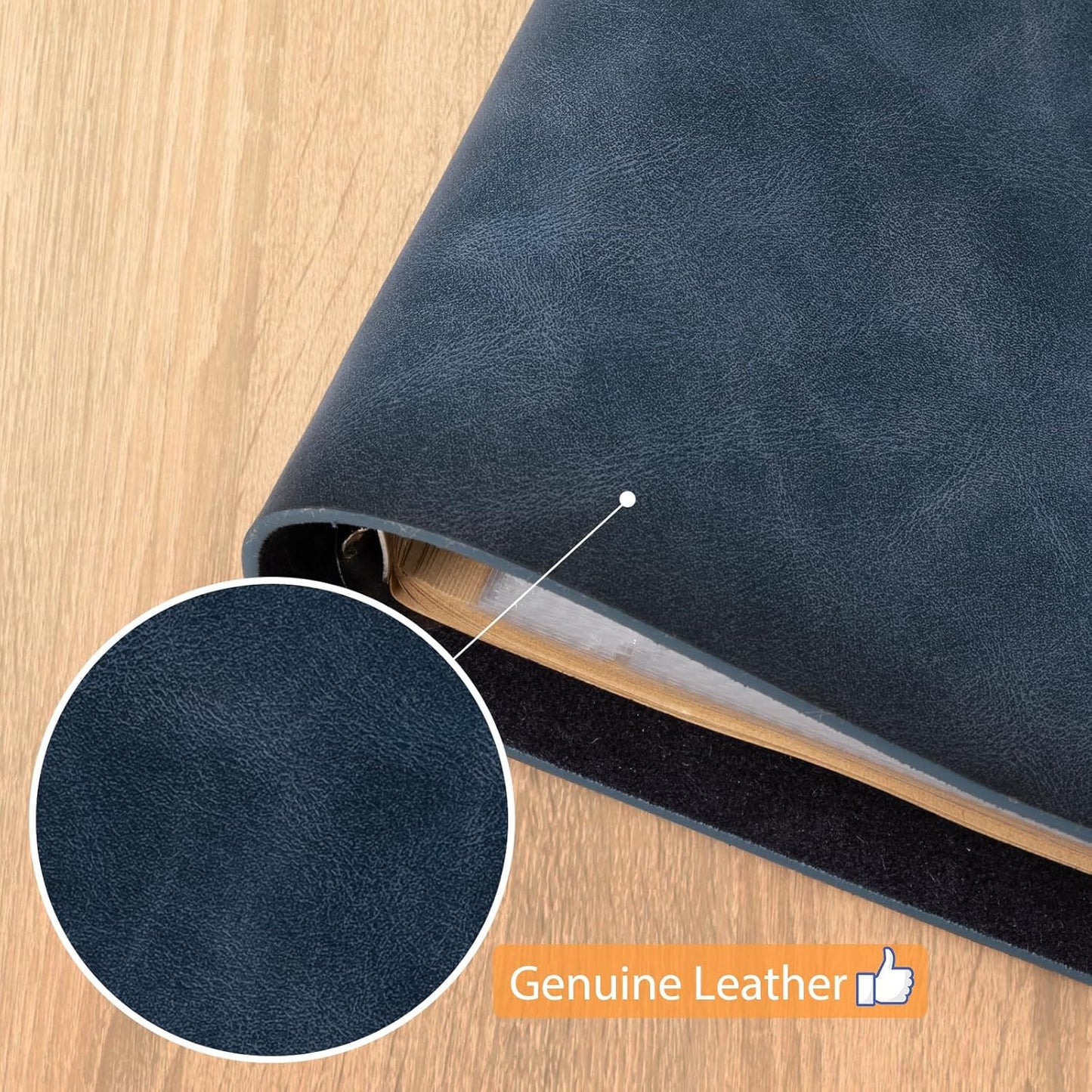 Photo Album 4x6 200 Photos, Genuine Leather Photo Albums with Writing Space with 30 Writing Paper, Travel Family Wedding Kids Graduation Ultrasound Baby Picture Album Scrapbook Photo Album（LOVE）