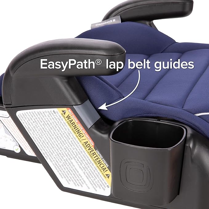 Diono Connect3 R Backless Booster Pack of 2, Slim Fit 3-Across in Many Mid-Sized Sedans and SUVs, for Children from 40-120 lbs., Lightweight with Cupholder, Blue Surge