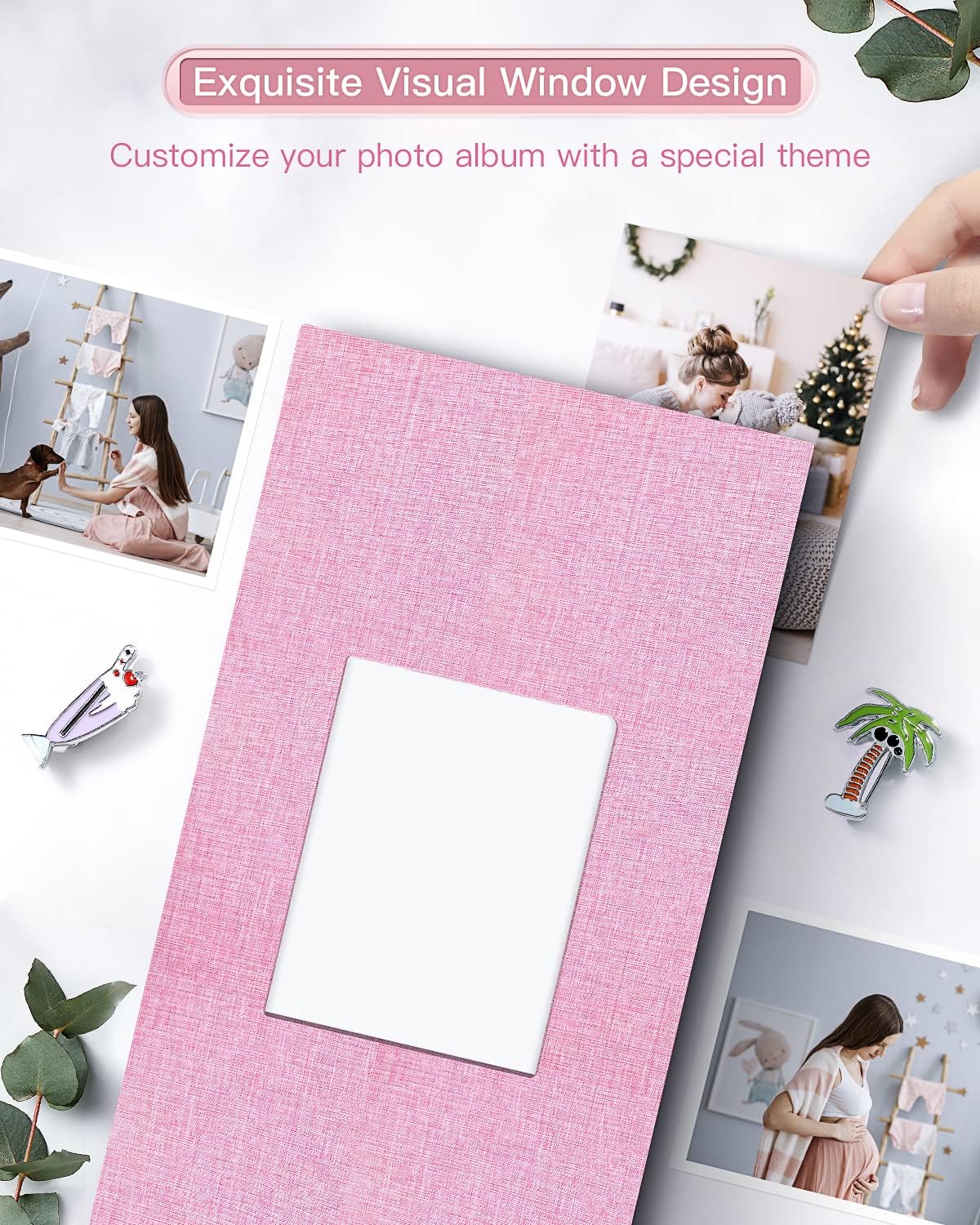 popotop Photo Album 4x6-300 Photos Linen Cover Photo Books with 300 Horizontal Pockets,Slip-in Picture Albums for Family Wedding Anniversary Baby Vacation Pictures