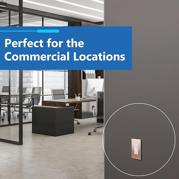 LIDER Screwless Metal-Surface Wall Plate, Decorator Switch Cover, Temperature and Impact Resistant, 201 Stainless Steel, Modern Decoration Upgrade, Mid-Size 1-Gang 4.88" x 3.11", Brushed Rose Gold