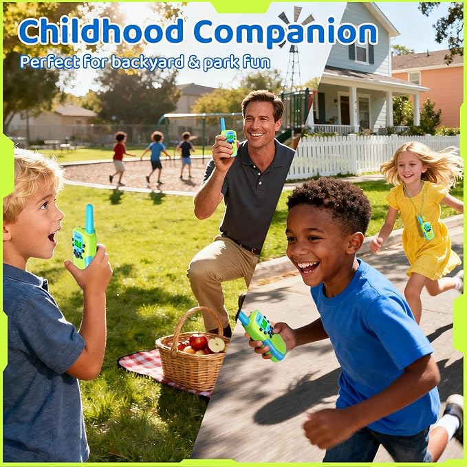 Vvinca Walkie Talkies for Kids Rechargeable Toys for Ages 5-7, Long Range 22 Channels 2 Way Kids Walkie Talkie with Flashlight for Camping Hiking Indoor Outdoor 3 4 5 6-12 Boy Girl Christmas Birthday