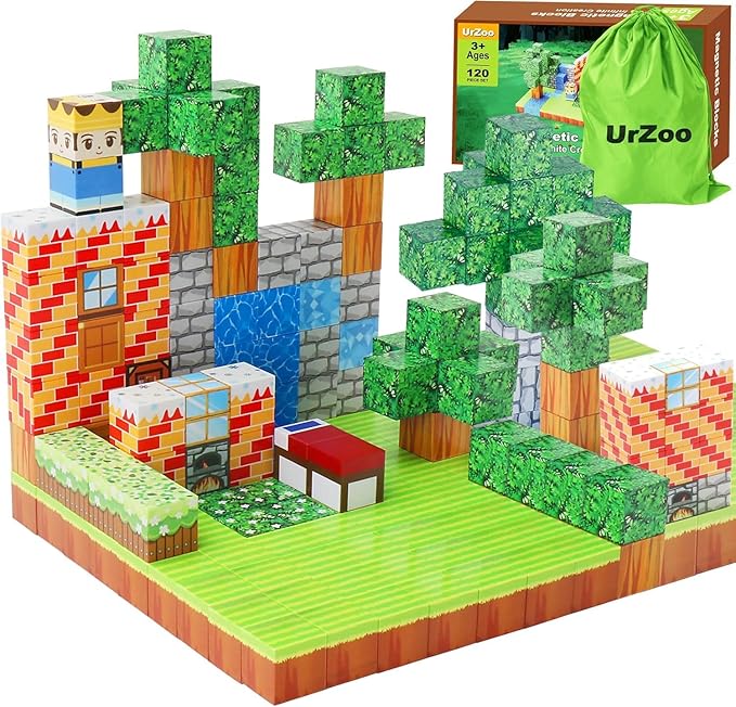 120PCS 1Inch Magnetic Blocks,Magnetic Building Blocks Toddler Toys for Kids 3+ STEM Buildable Sensory Toys for Toddlers Gifts for Christmas 3-5 6-8 Years Old Girls Boys