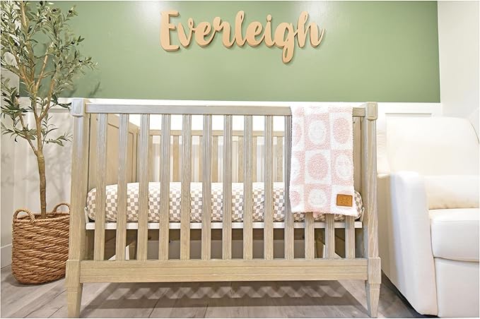 Checkered Smiley Face Baby Blanket 28"x40" - DreamSoft Knit Throw for Crib, Stroller or Car Seat - Receiving Blanket/Newborn Nursery Gift Essential for Toddler, Infant, Kids, Boys & Girls (Pink/White)