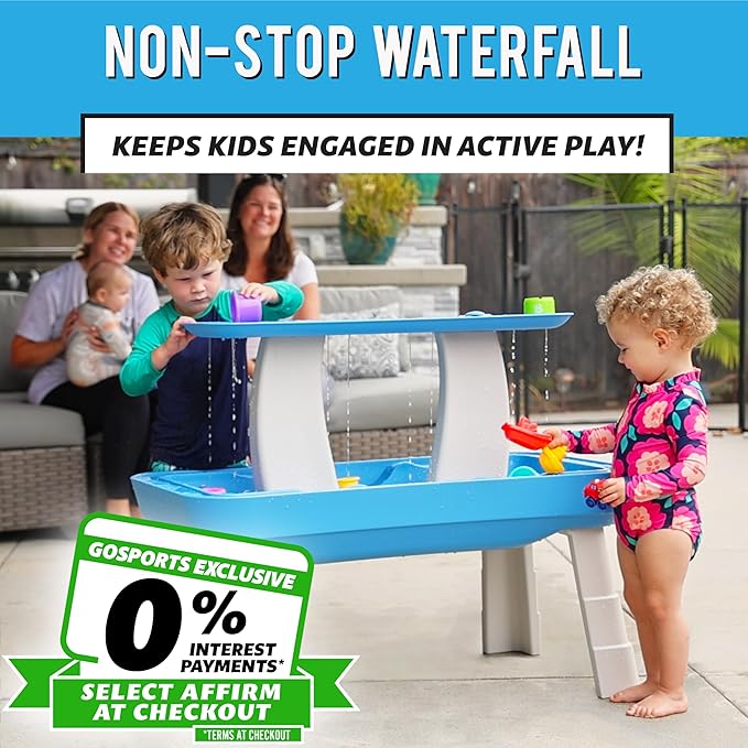 GoSports Water Table With Pump for Toddlers Ages 1.5-4 Years - Outdoor Play Table for Kids With Integrated Circulating Pump