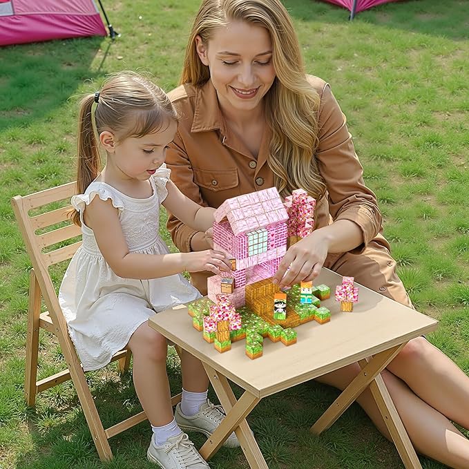 VEVOR Magnetic Blocks, 100 PCS Princess Castle Set, Magnetic Building Cubes for Kids, STEM Montessori Sensory Toys for Christmas Birthday Gift, Construction Stacking Toy for 3+ Years Old Boys & Girls