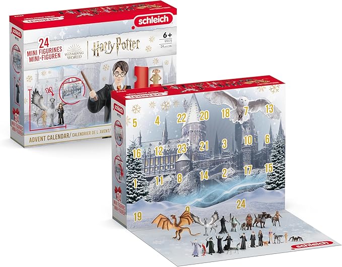 Schleich Harry Potter Advent Calendar - 24 PC Harry Potter Mini Figurine Set - Wizarding World Collectible Figures for Kids and Adults - Holiday Countdown Calendar - Ages 6+ | 99175