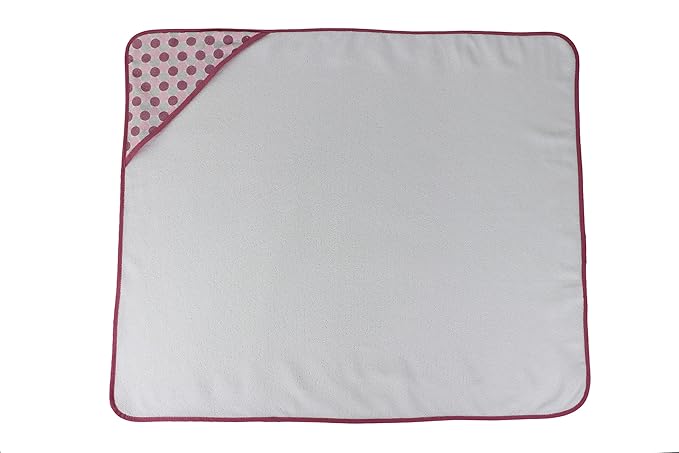 Cudlie Buttons & Stitches Baby Girl 3 Pack Rolled/Carded Hooded Towels in Butterfly Polka Print (GS71727)