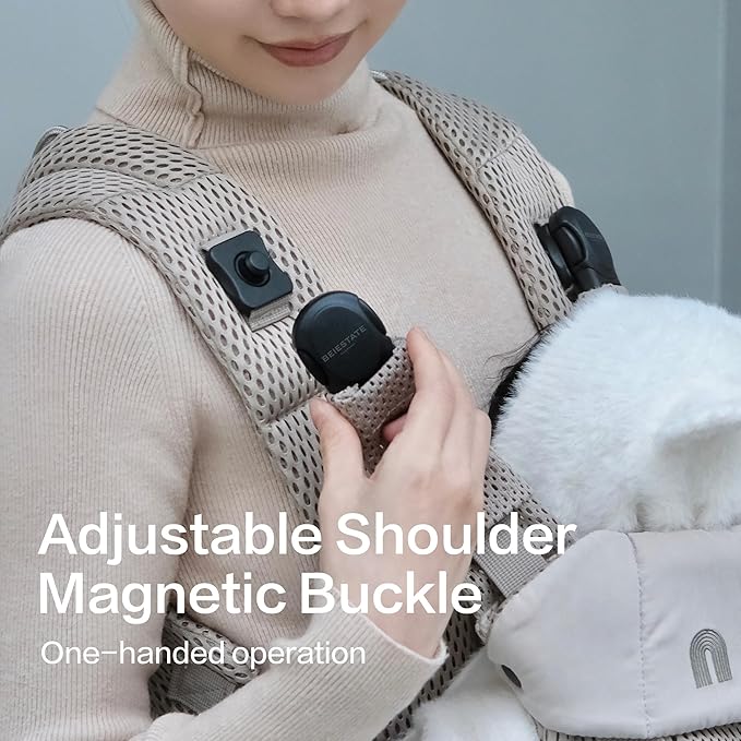 Rainbow Baby Carrier Newborn to Toddler, Breathable Mesh Baby Carrier with Adjustable Waist Rotary Knob, Enhanced Lumbar Support, Ergonomic, Sunshield,Lightweight Infant Carrier for 7-33 lbs