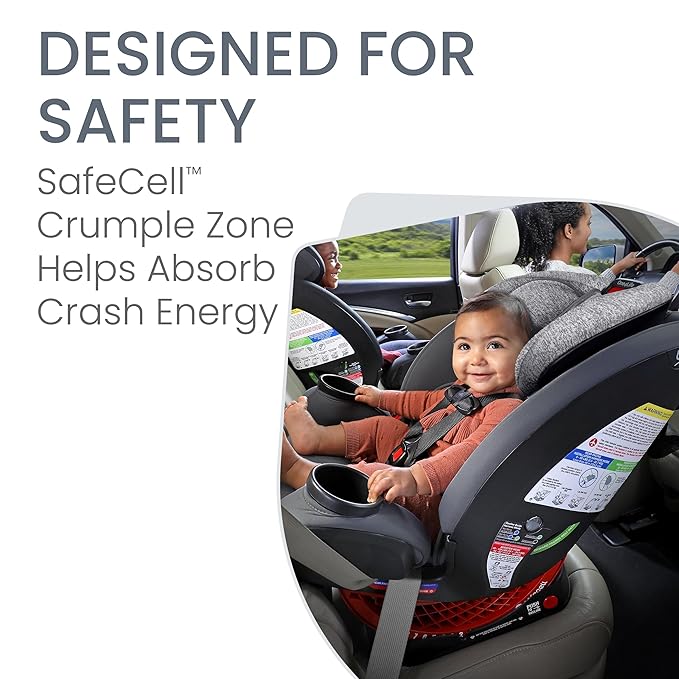 Britax One4Life Convertible Car Seat, 10 Years of Use from 5 to 120 Pounds, Converts from Rear-Facing Infant Car Seat to Forward-Facing Booster Seat, Performance Fabric, Cool N Dry Moonstone