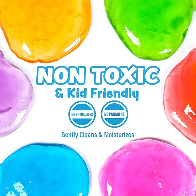 Tub Works Super Goo Bath Slime Soap Bath Toy, 6 Pack | Stretchy, Squishy Slime Soap for Kids Bath | Fresh, Fruity Scents | Nontoxic | Sensory Fun Kids & Toddler Bath Toys