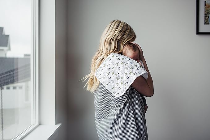 Copper Pearl Baby Burp Cloth Large 21''x10'' Size Premium Absorbent Triple Layer 3 Pack Gift Set “Urban Set