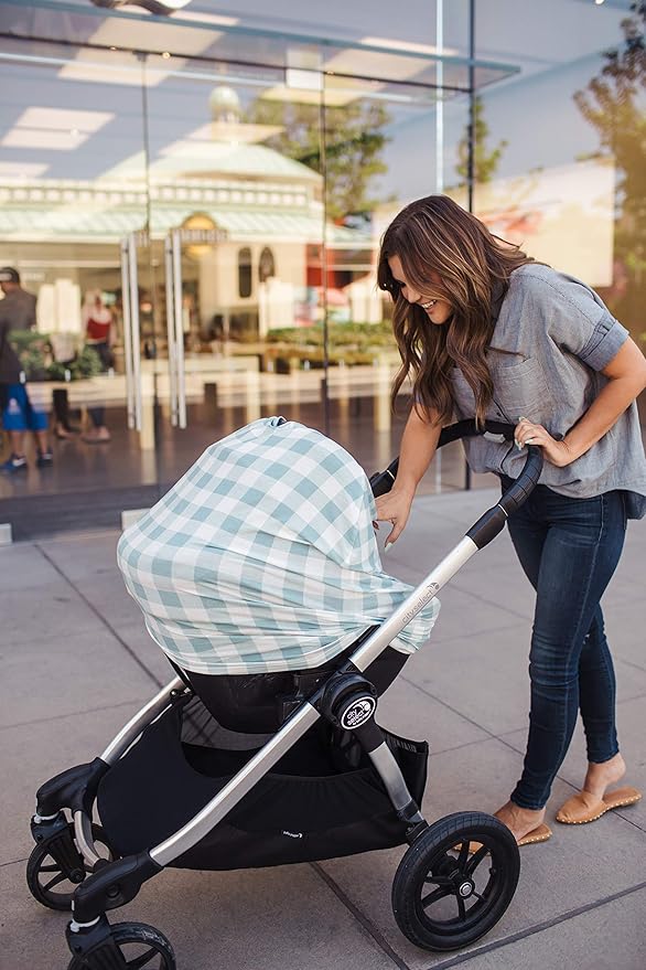 Lincoln Multi-Use Cover: Car Seat, Nursing & Stroller Cover - Stretchy Fabric, All-Season Use, Stylish Designs, Easy Access for Moms