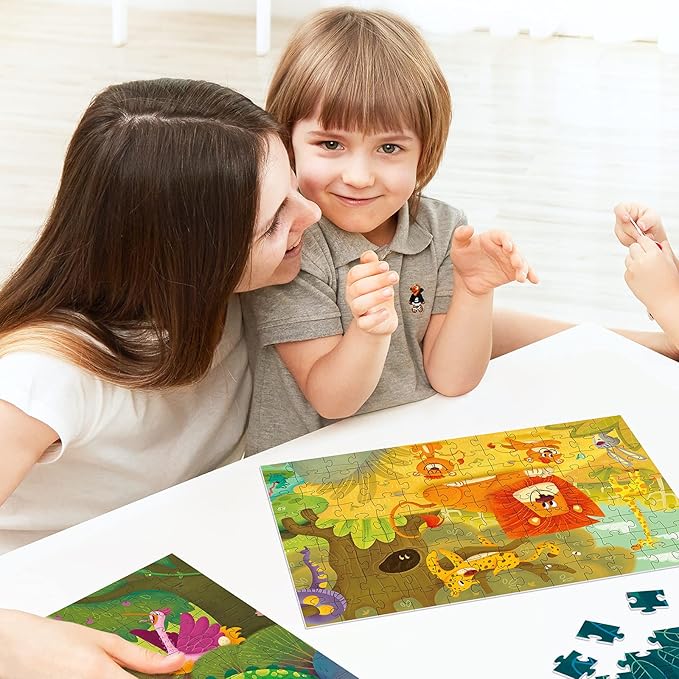 TOI Leveled Puzzles for Kids Aged 3 and Up, Toddler Puzzle Preschool Learning Jigsaw Puzzles, Large Pieces Educational Game for Boys Girls, Cognitive Story Step 3