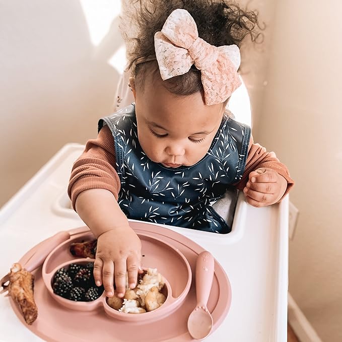 BapronBaby Willow Bapron - No Neck Tie Safer Bib for Baby & Toddler - Soft Waterproof Stain Resistant - Machine Washable - Sz Preschool 3-5yrs